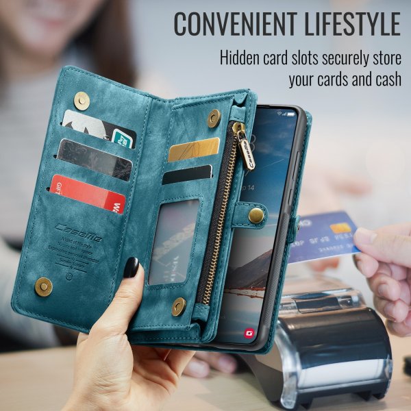 CaseMe Samsung Galaxy A37 Etui 008 Series Avtakbart Deksel Blå
