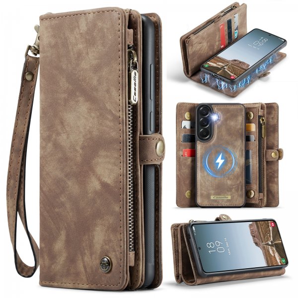 CaseMe Samsung Galaxy A37 Etui 008 Series Avtakbart Deksel Brun