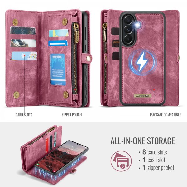 CaseMe Samsung Galaxy A37 Etui 008 Series Avtakbart Deksel Rød