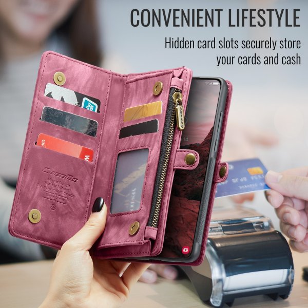 CaseMe Samsung Galaxy A37 Etui 008 Series Avtakbart Deksel Rød