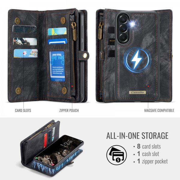 CaseMe Samsung Galaxy A37 Etui 008 Series Avtakbart Deksel Svart