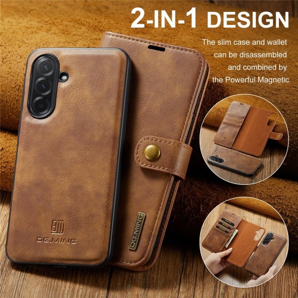 Dg.Ming Samsung Galaxy A37 Etui Avtagbart Deksel Brun