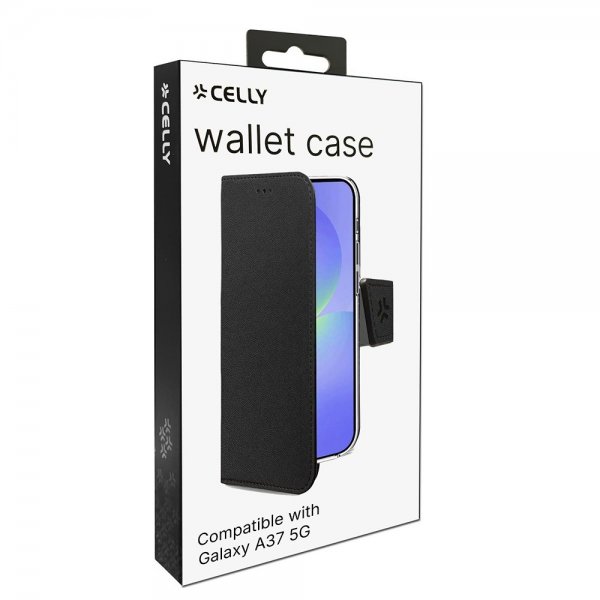 Celly Samsung Galaxy A37 Etui Wally Wallet Case Svart