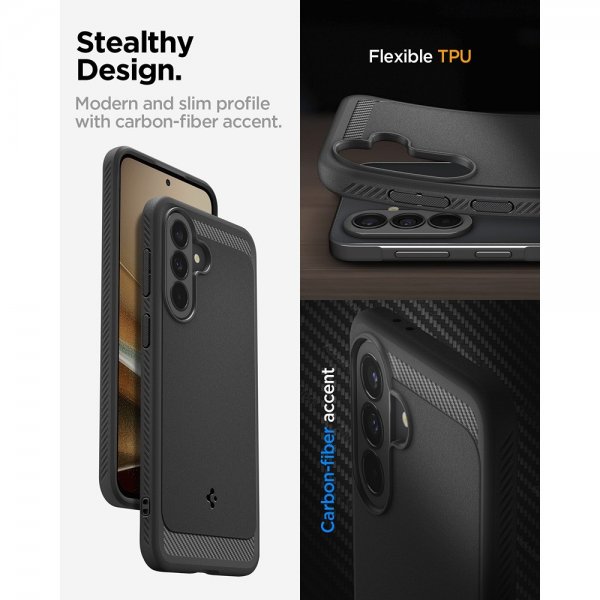 Spigen Samsung Galaxy A37 Deksel Rugged Armor Matte Black