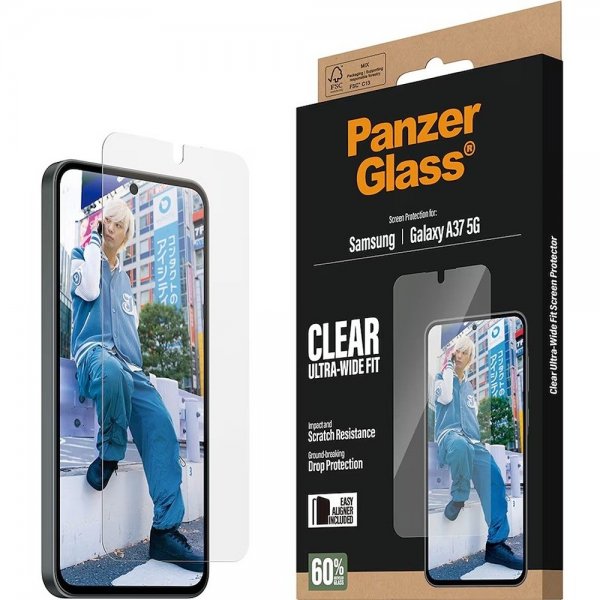 PanzerGlass Samsung Galaxy A37 Skjermbeskytter Ultra-Wide Fit EasyAligner