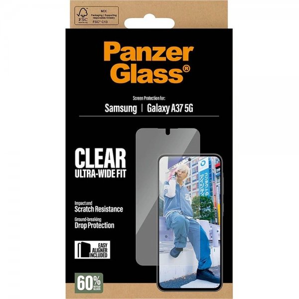 PanzerGlass Samsung Galaxy A37 Skjermbeskytter Ultra-Wide Fit EasyAligner