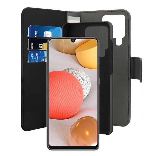 Puro Samsung Galaxy A42 5G Etui Wallet Detachable 2 in 2 Svart