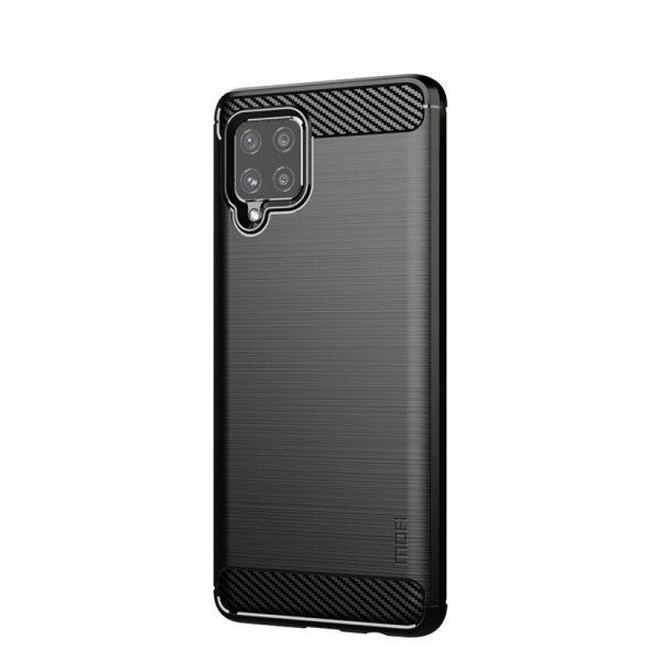 Mofi Samsung Galaxy A42 5G Deksel Børstet Karbonfibertekstur Svart