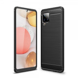 Samsung Galaxy A42 5G Deksel Børstet Karbonfibertekstur Svart