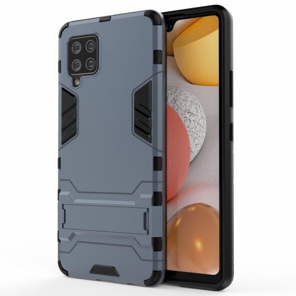 Samsung Galaxy A42 5G Deksel Armor Stativfunksjon Blå