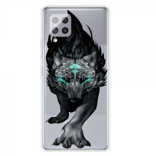 Samsung Galaxy A42 5G Deksel Motiv Läskig Varg