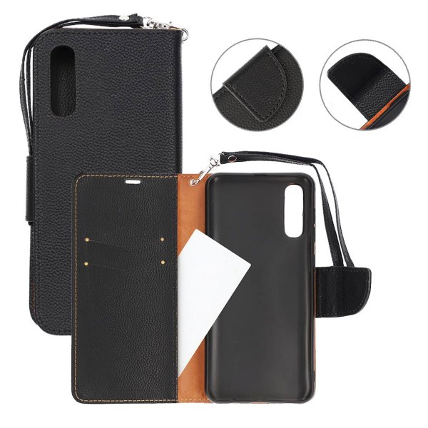 Samsung Galaxy A50 Etui med Stativ Svart