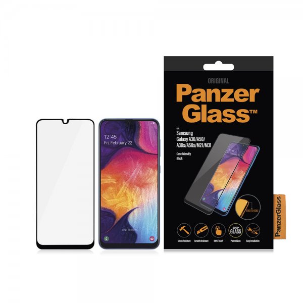 PanzerGlass Samsung Galaxy A50 Skjermbeskytter CaseFriendly Edge-to-Edge