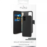Puro Samsung Galaxy A51 Etui Wallet Detachable 2 in 2 Svart