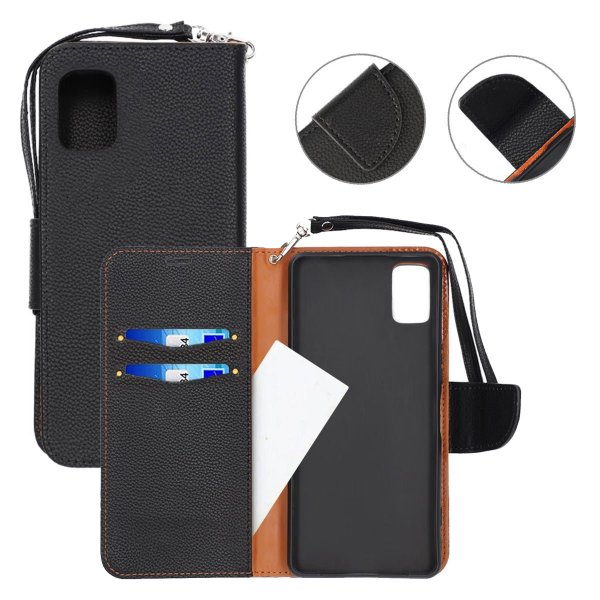 Samsung Galaxy A51 Etui med Stativ Svart