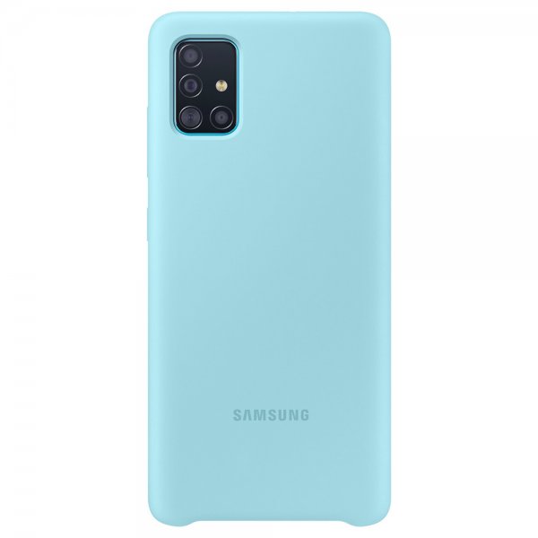 Samsung Original Galaxy A51 Deksel Silikoni Cover Blå