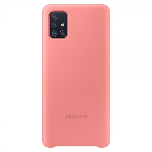 Samsung Original Galaxy A51 Deksel Silikoni Cover Rosa