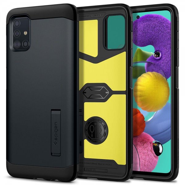 Spigen Samsung Galaxy A51 Deksel Tough Armor Metal Slate