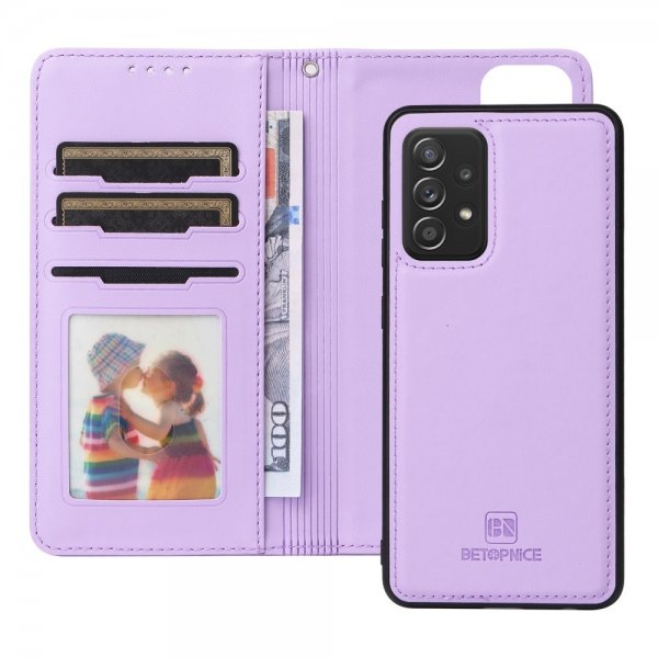 Betopnice Samsung Galaxy A52/A52s 5G Etui Avtagbart Deksel 005 Lilla