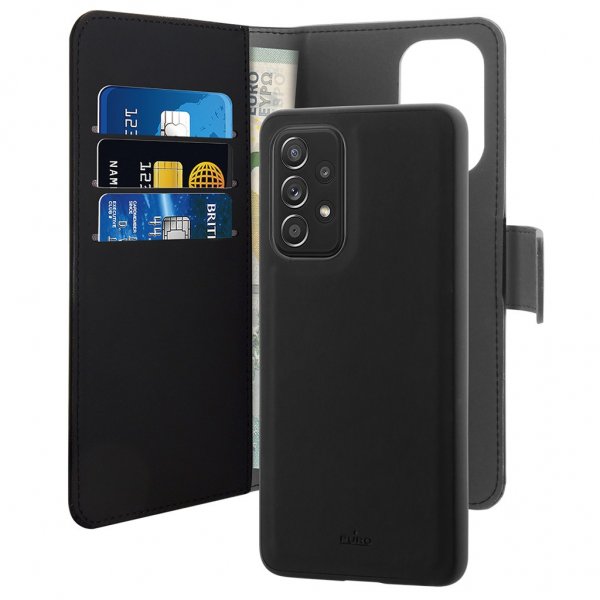Puro Samsung Galaxy A53 5G Etui 2-i-1 Lommeboketui Svart