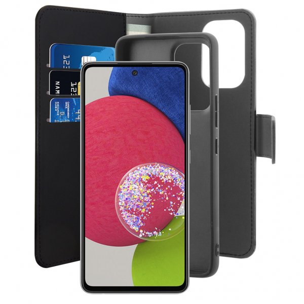 Puro Samsung Galaxy A53 5G Etui 2-i-1 Lommeboketui Svart