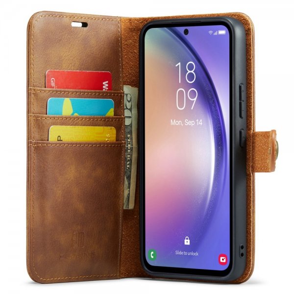 Dg.Ming Samsung Galaxy A54 5G Etui Avtagbart Deksel Brun