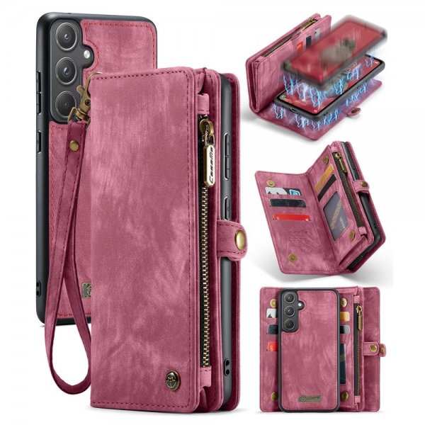 CaseMe Samsung Galaxy A55 Etui 008 Series Avtakbart Deksel Rød