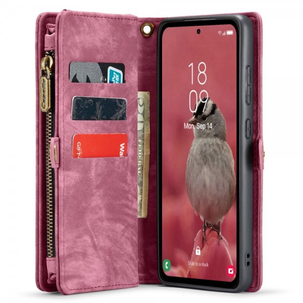 CaseMe Samsung Galaxy A55 Etui 008 Series Avtakbart Deksel Rød