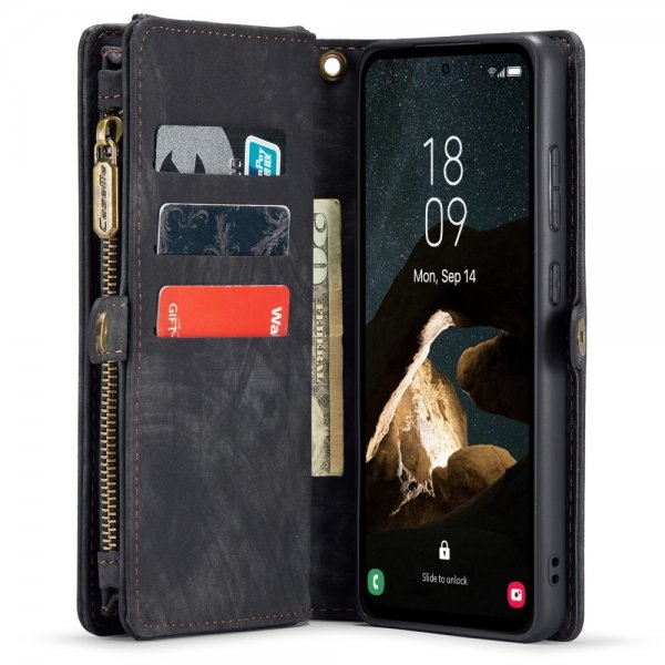 CaseMe Samsung Galaxy A55 Etui 008 Series Avtakbart Deksel Svart