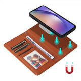 Betopnice Samsung Galaxy A55 Etui Avtagbart Deksel 005 Brun
