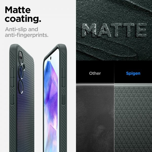 Spigen Samsung Galaxy A55 Deksel Liquid Air Abyss Green