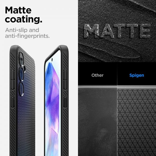 Spigen Samsung Galaxy A55 Deksel Liquid Air Matte Black