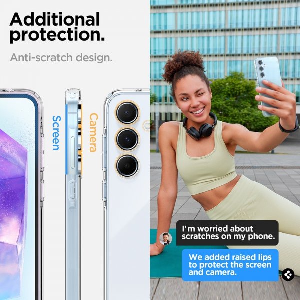Spigen Samsung Galaxy A55 Deksel Liquid Crystal Crystal Clear