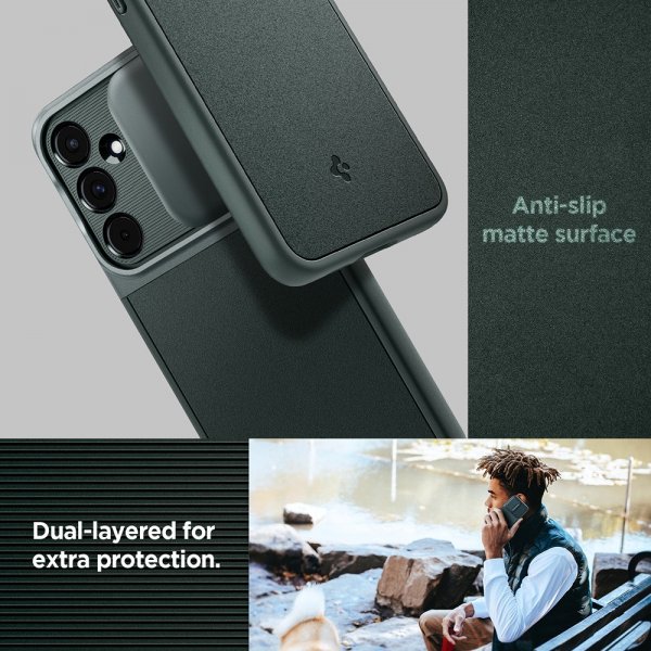 Spigen Samsung Galaxy A55 Deksel Optik Armor Abyss Green