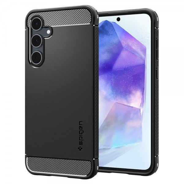 Spigen Samsung Galaxy A55 Deksel Rugged Armor Matte Black