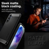 Spigen Samsung Galaxy A55 Deksel Rugged Armor Matte Black