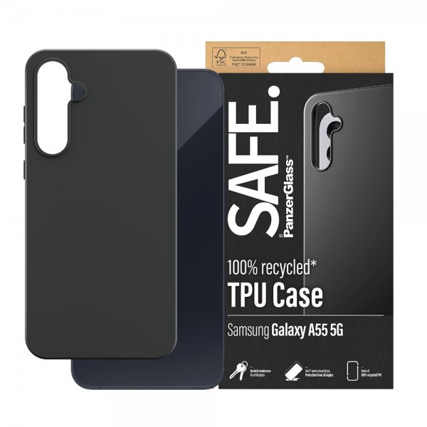 SAFE. by PanzerGlass Samsung Galaxy A55 Deksel Soft TPU Case Svart