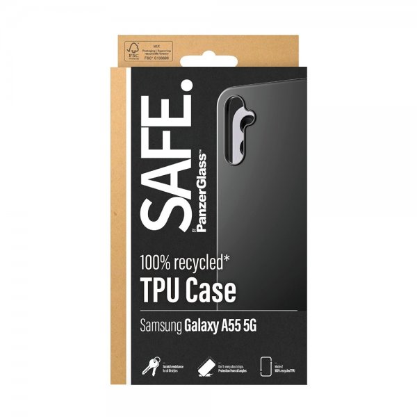 SAFE. by PanzerGlass Samsung Galaxy A55 Deksel Soft TPU Case Svart