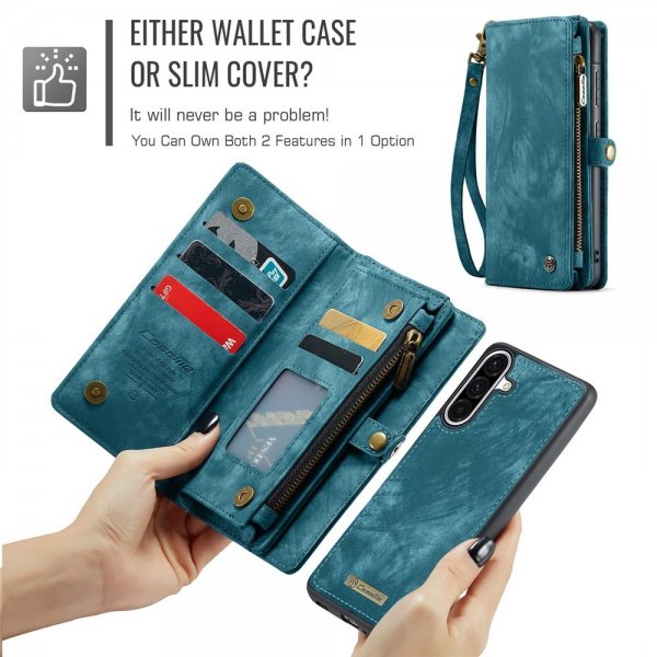 CaseMe Samsung Galaxy A56 Etui 008 Series Avtakbart Deksel Blå