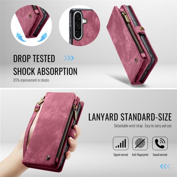 CaseMe Samsung Galaxy A56 Etui 008 Series Avtakbart Deksel Rød