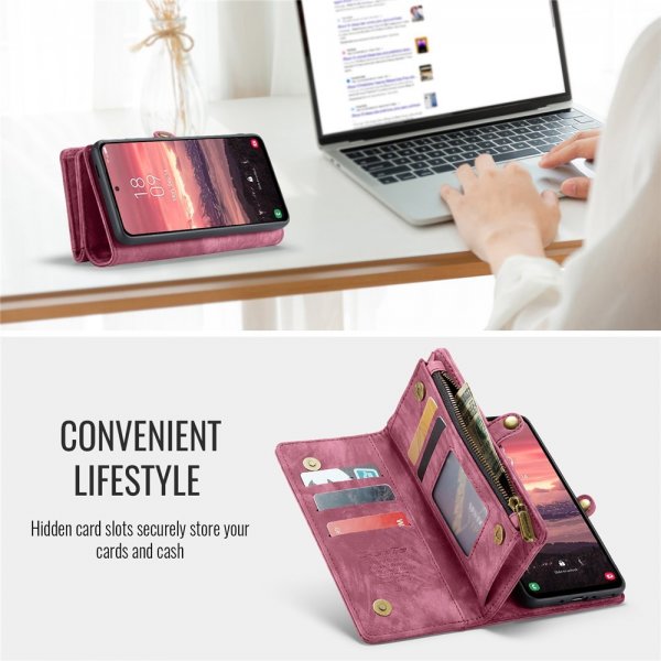 CaseMe Samsung Galaxy A56 Etui 008 Series Avtakbart Deksel Rød