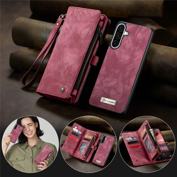 CaseMe Samsung Galaxy A56 Etui 008 Series Avtakbart Deksel Rød