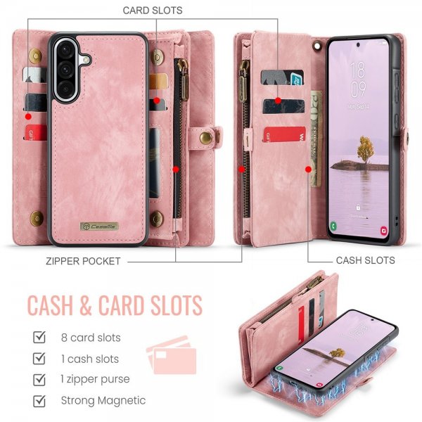 CaseMe Samsung Galaxy A56 Etui 008 Series Avtakbart Deksel Rosa