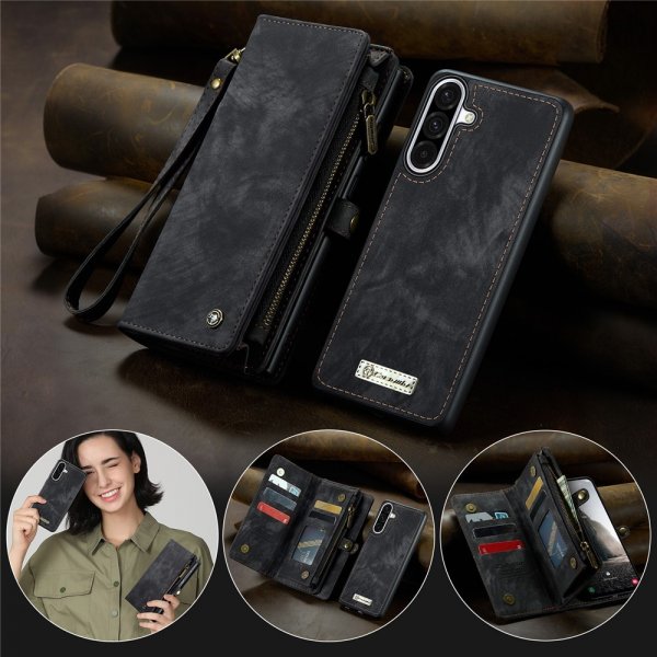 CaseMe Samsung Galaxy A56 Etui 008 Series Avtakbart Deksel Svart