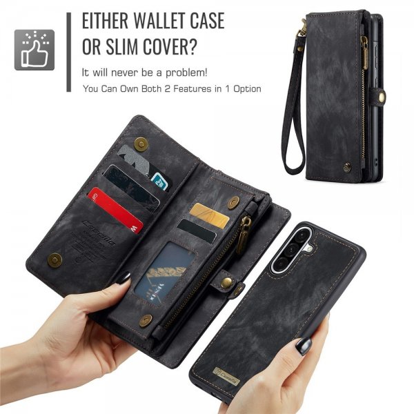 CaseMe Samsung Galaxy A56 Etui 008 Series Avtakbart Deksel Svart