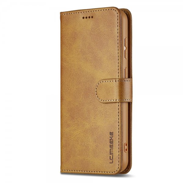 Lc.Imeeke Samsung Galaxy A56 Etui med Kortlomme stativfunksjon Lysebrun