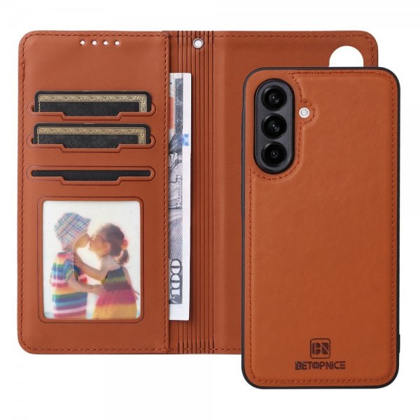 Betopnice Samsung Galaxy A56 Etui Avtagbart Deksel 005 Brun