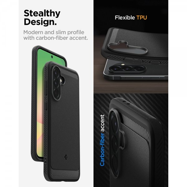 Spigen Samsung Galaxy A56 Deksel Rugged Armor Matte Black