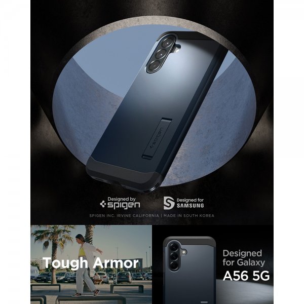 Spigen Samsung Galaxy A56 Deksel Tough Armor Metal Slate
