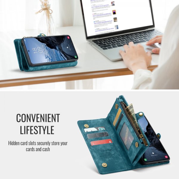CaseMe Samsung Galaxy A57 Etui 008 Series Avtakbart Deksel Blå